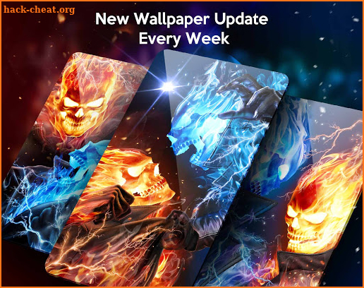 Ice Fire Skull Live Wallpaper Themes screenshot