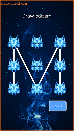 Ice Fire Wolf Lock Screen Zipper screenshot