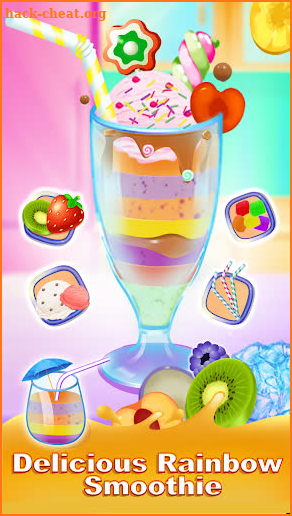 Ice slushy smoothie maker game screenshot