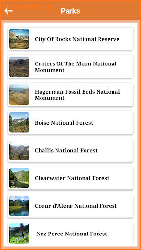 Idaho State and National Parks screenshot