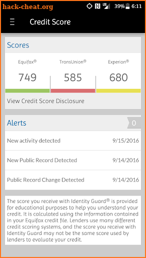 Identity Guard® screenshot