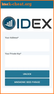 IDEX Exchange screenshot