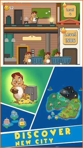 Idle Hamster Tower Tycoon: Gold Miner Clicker screenshot