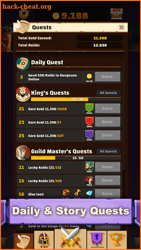 Idle Raids of the Dice Heroes screenshot