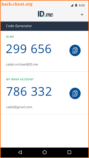 ID.me Authenticator screenshot