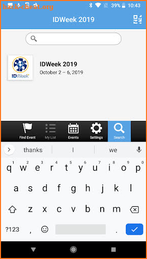 IDWeek screenshot