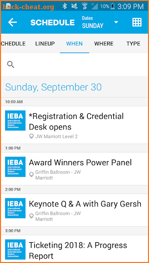 IEBA 2018 screenshot