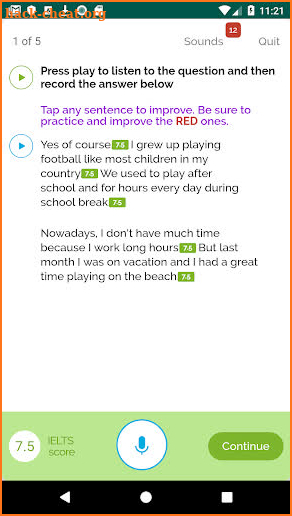 IELTSAce - Instant IELTS speaking score screenshot