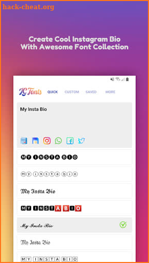IG Fonts - Cool Fonts for Instagram Bio screenshot