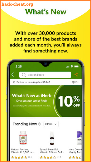 iHerb screenshot