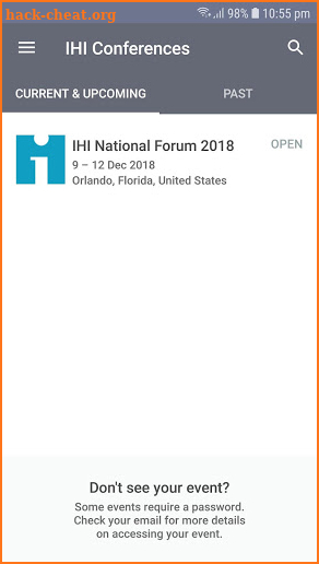 IHI Conferences screenshot