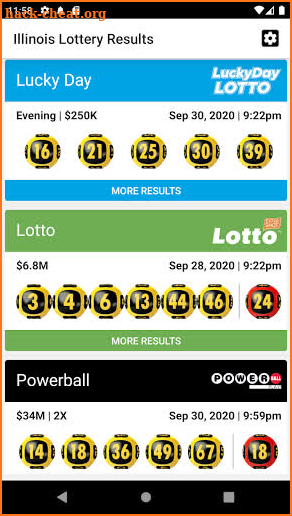 Illinois Lottery | Powerball | Mega Millions screenshot