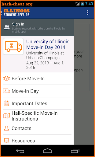 Illinois Student Affairs screenshot