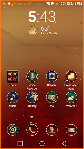 IM Golden Theme for Chronus Weather Icons screenshot