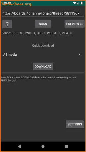 Imageboard media grab 2.0 screenshot