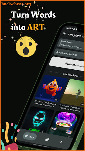 ImagiART: AI Art Generator screenshot
