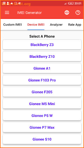 IMEI Generator screenshot