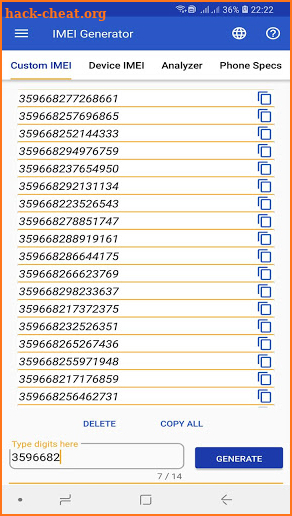 IMEI Generator Pro screenshot