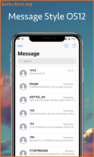 iMessage Style IOS 12 Phone XS screenshot