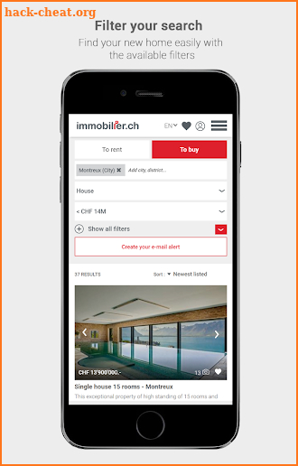 immobilier.ch screenshot