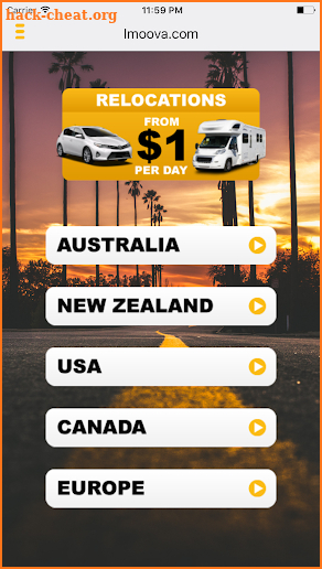 Imoova Vehicle Relocations screenshot