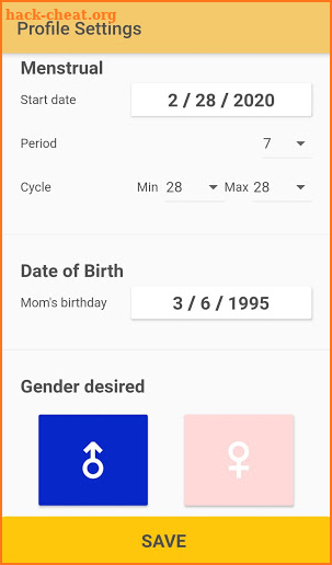 Imperial Calendar : Baby gender screenshot