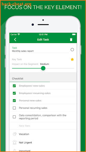 improve My Life: Tasks & Eisenhower Matrix screenshot