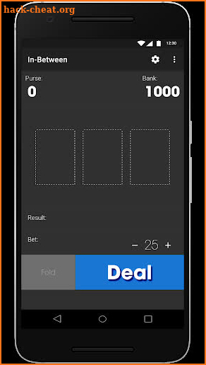 In-Between Card Game screenshot
