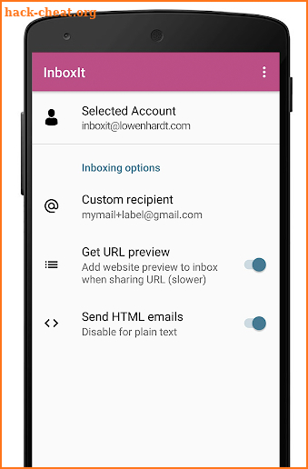 InboxIt - Share to mail screenshot