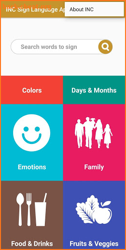 INC Sign Language App screenshot