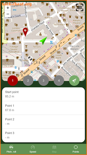 Inclinometer, speedometer, navigator travel tools screenshot