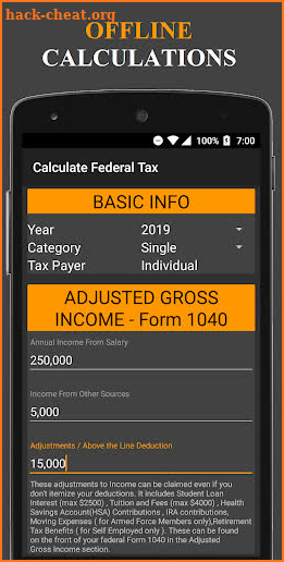 Income Tax Calculator USA screenshot