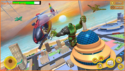 Incredible Green Monster Superhero City Battle screenshot