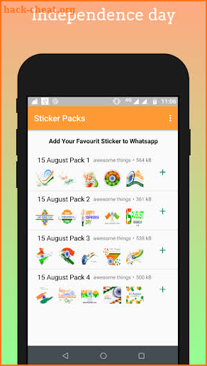 Independence day - 15 August Stickers for Whatsapp screenshot