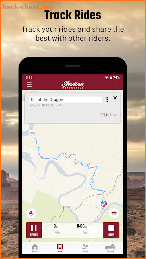 Indian Motorcycle Ride Command screenshot