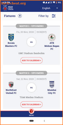 Indian Super League - Official App screenshot