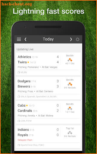 Indians Baseball: Live Scores, Stats, Plays, Games screenshot