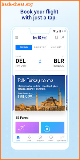 IndiGo-Flight Ticket Booking App screenshot