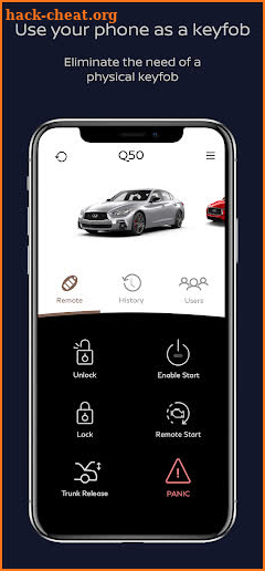 Infiniti Virtual Key screenshot