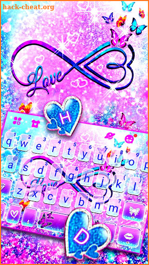 Infinity Butterfly Love Keyboard Theme screenshot