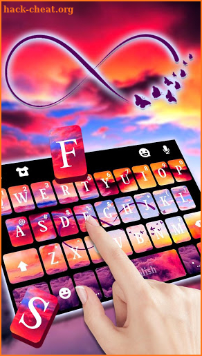 Infinity Sunset Keyboard Theme screenshot