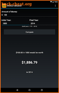 Inflation Calculator 1776-now screenshot