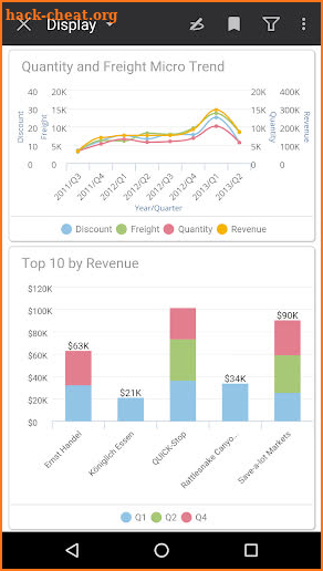 Infor Birst Mobile Analytics screenshot