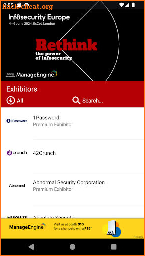 Infosecurity Europe Exhibition screenshot