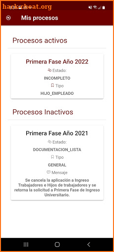 Ingreso Universitario screenshot