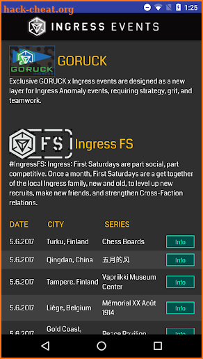 Ingress Events screenshot