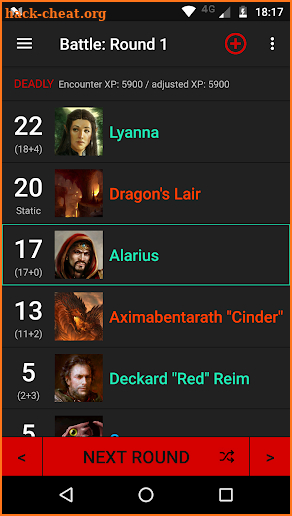 Initiative Tracker for D&D screenshot