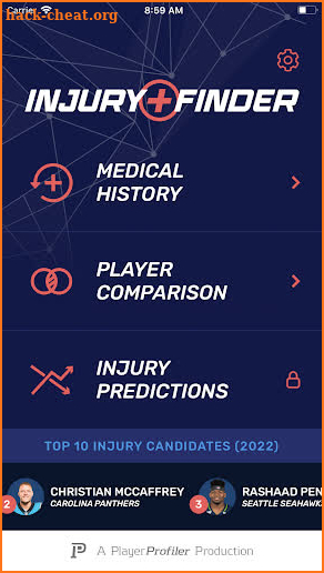 Injury Finder screenshot