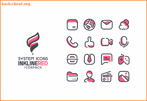 InkLine Red Iconpack screenshot