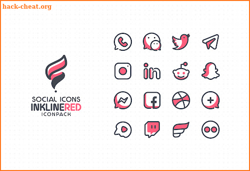 InkLine Red Iconpack screenshot